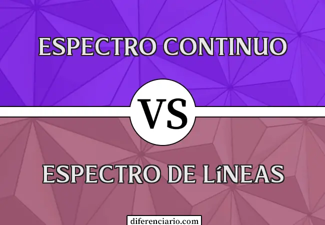 Diferencia entre espectro continuo y espectro lineal