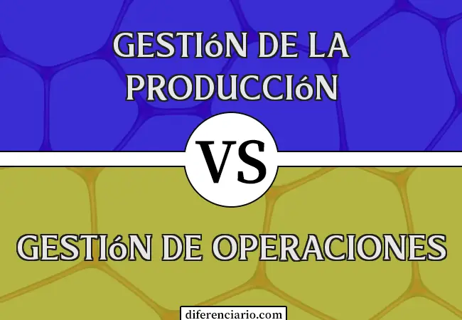 Diferencia entre Gestión de la Producción y Gestión de la Operación