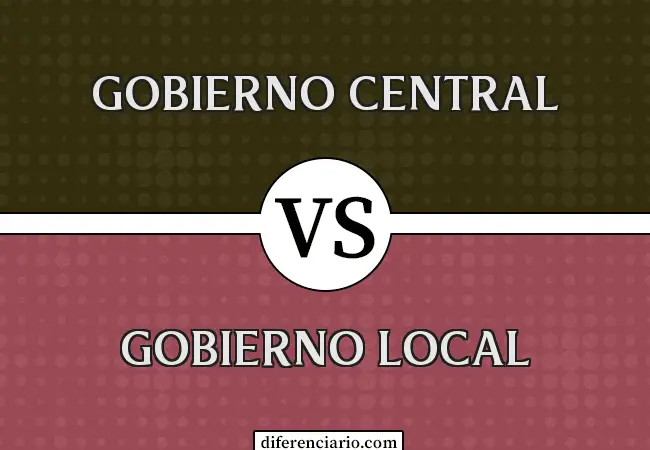 Diferencia entre Gobierno Central y Gobierno Local