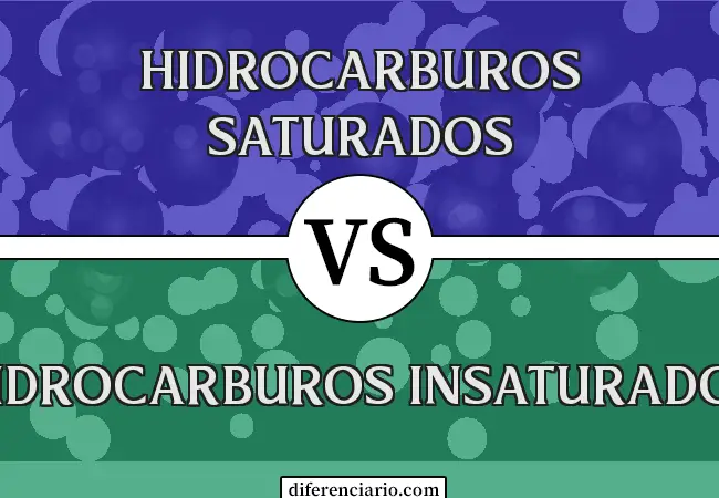 Diferencia entre hidrocarburos saturados e hidrocarburos insaturados