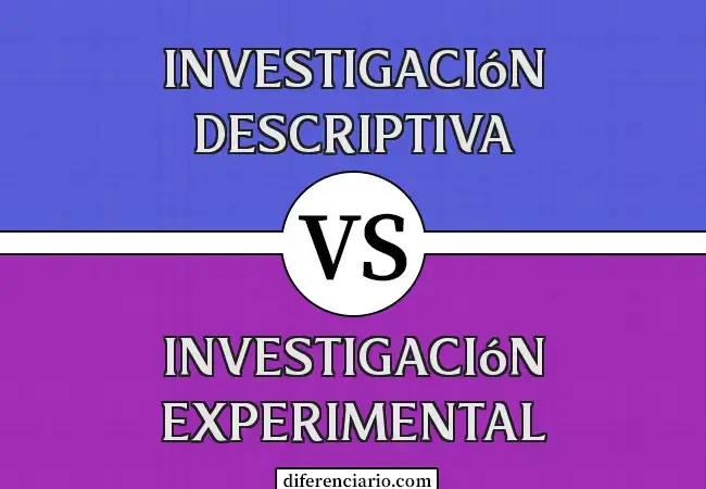 Diferencia entre Investigación Descriptiva e Investigación Experimental