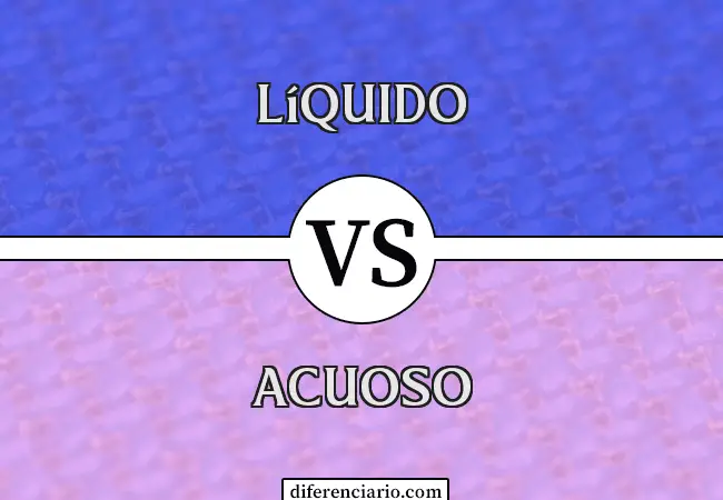 Diferencia entre líquido y acuoso