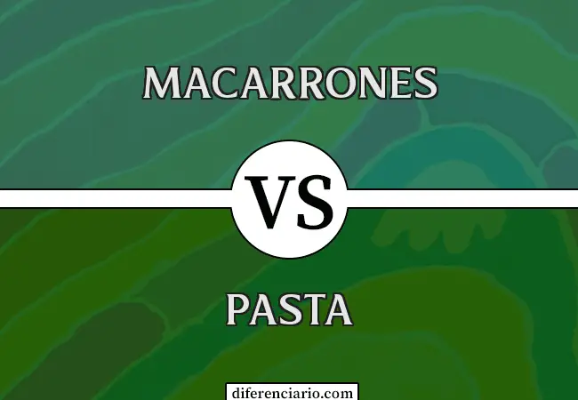 Diferencia entre Macarrones y Pasta
