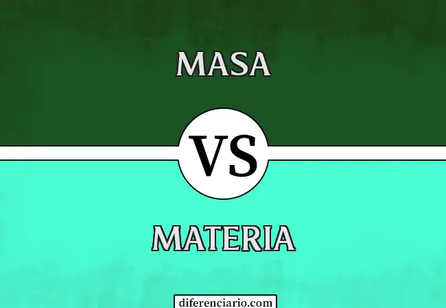 Diferencia entre masa y materia