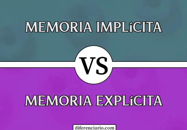 Diferencia entre memoria implícita y memoria explícita