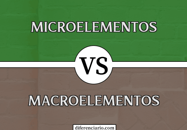 Diferencia entre microelementos y macroelementos