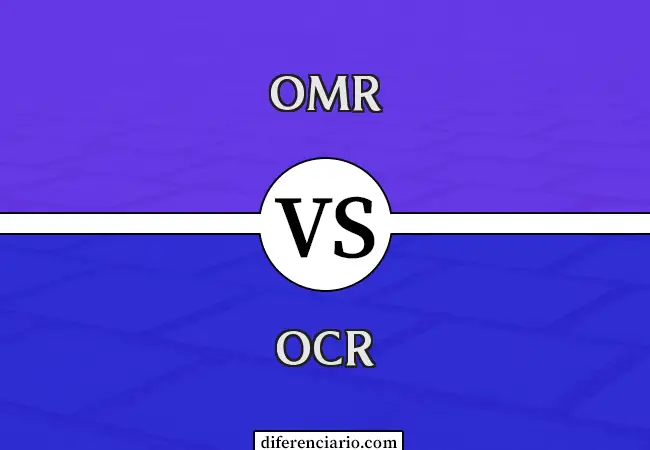 Diferencia entre OMR y OCR