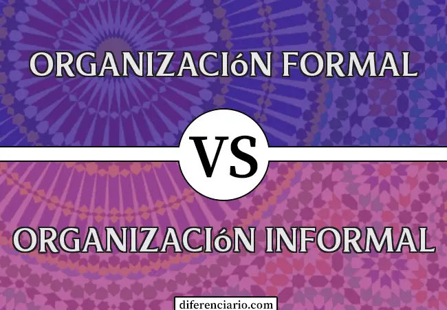 Diferencia entre Organización Formal y Organización Informal