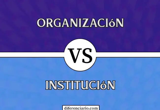 Diferencia entre Organización e Institución