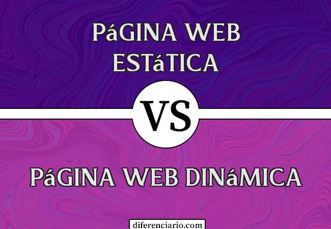 Diferencia entre página web estática y página web dinámica
