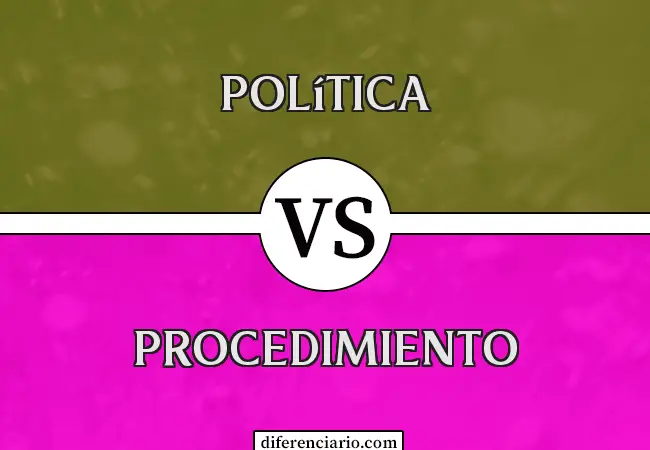 Diferencia entre política y procedimiento