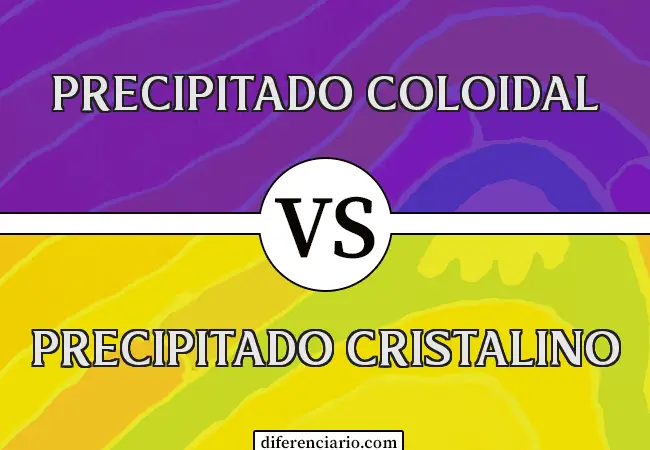 Diferencia entre precipitado coloidal y precipitado cristalino