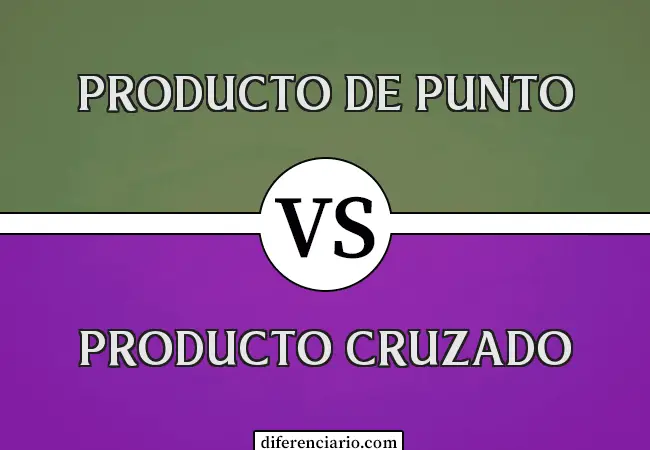 Diferencia entre producto de puntos y producto cruzado