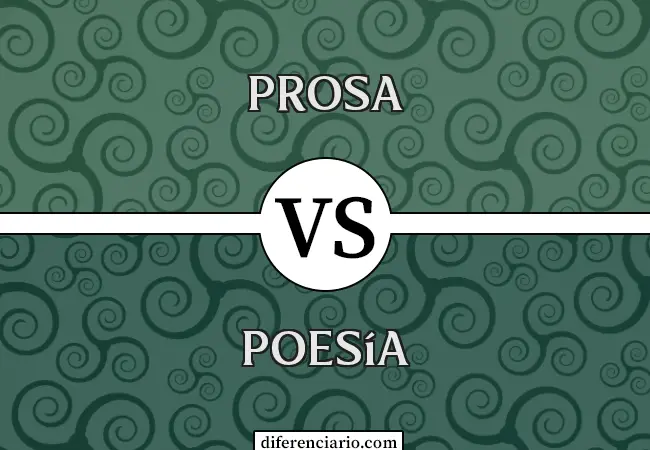 Diferencia entre prosa y poesía