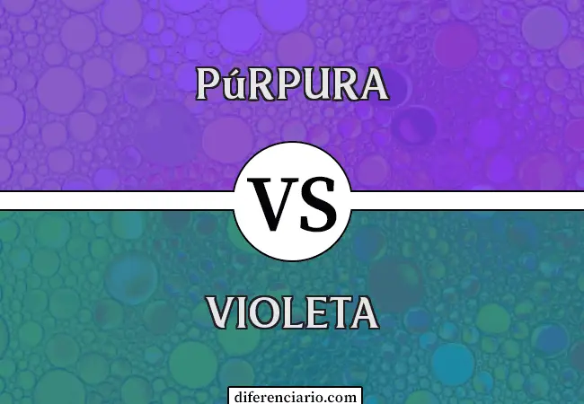 Diferencia entre púrpura y violeta