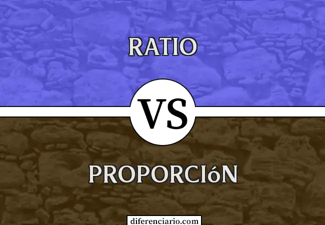 Diferencia entre ratio y proporción