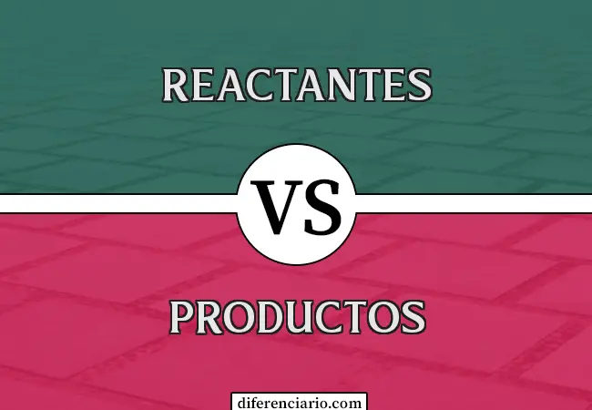 Diferencia entre Reactantes y Productos