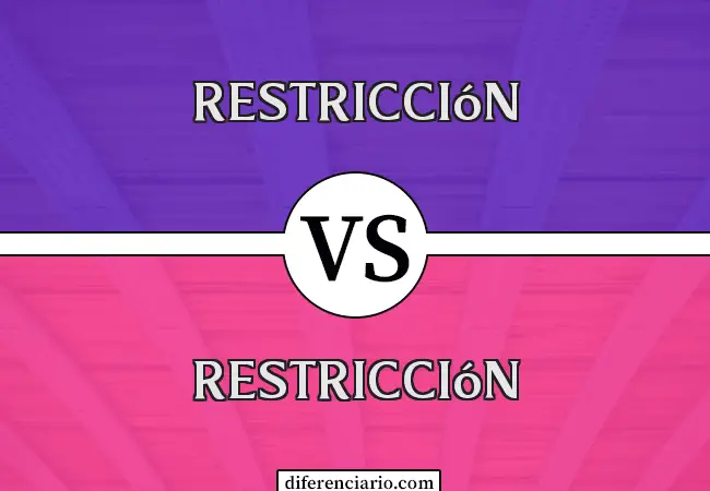 Diferencia entre restricción y restricción