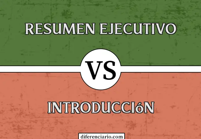 Diferencia entre resumen ejecutivo e introducción