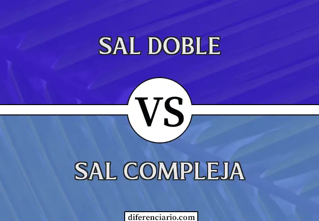 Diferencia entre sal doble y sal compleja