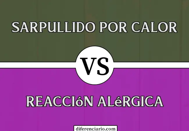 Diferencia entre sarpullido y reacción alérgica