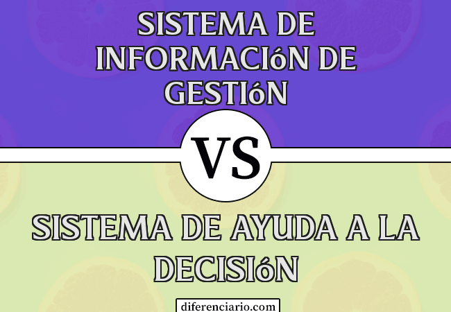 Diferencia entre Sistema de Información Gerencial y Sistema de Apoyo a la Decisión