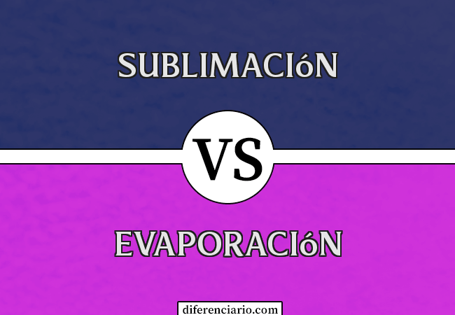 Diferencia entre Sublimación y Evaporación