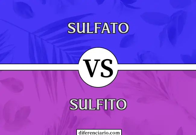 Diferencia entre sulfato y sulfito