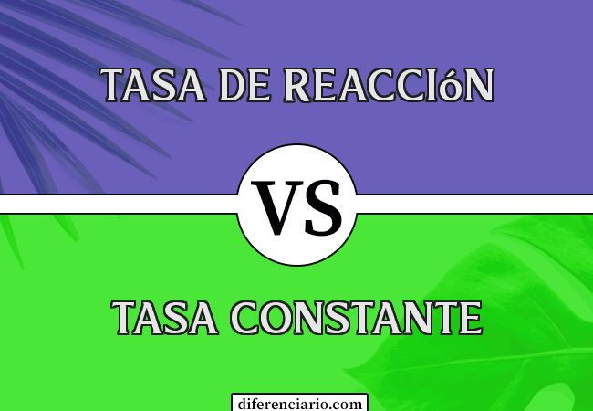 Diferencia entre Tasa de Reacción y Constante de Tasa