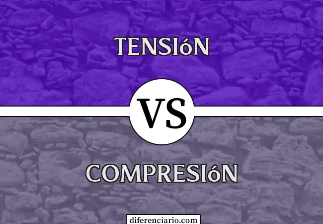 Diferencia entre tensión y compresión