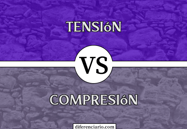 Diferencia entre tensión y compresión