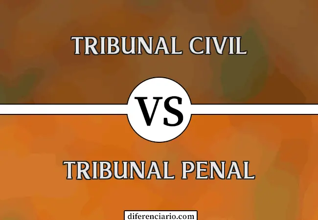 Diferencia entre Tribunal Civil y Tribunal Penal