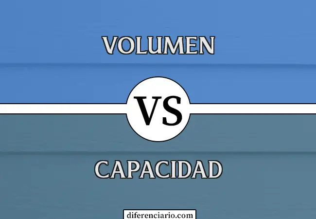 Diferencia entre volumen y capacidad